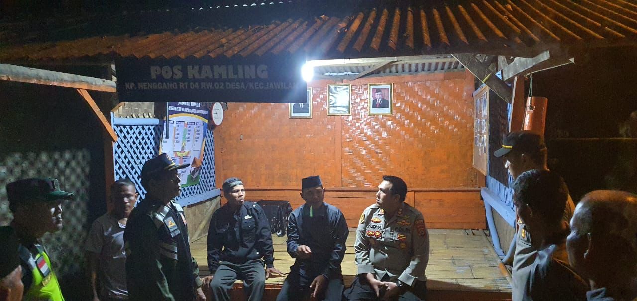 Jelang Operasi Lilin Maung 2022 Polres Serang Cek Pos Siskamling