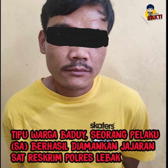 Satreskrim Polres Lebak menangkap pelaku penipuan dan penggelapan. Korbannya warga suku adat Baduy atau masyatakat Kanekes.