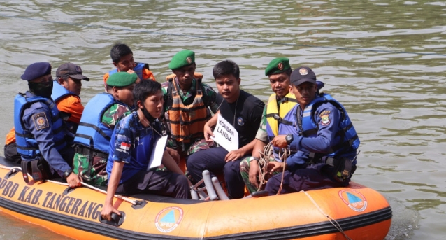 BPBD Kabupaten Tangerang Gelar Simulasi Penanggulangan Bencana Di Kecamatan Rawan Banjir