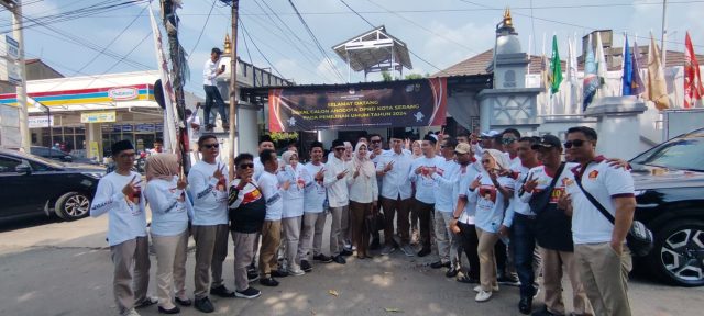 DPC Gerindra Kota Serang mendaftarkan 45 Bakal Calon Legislatif (Bacaleg) ke KPU Kota Serang dalam persiapan pemilihan legislatif (Pileg) 2024.