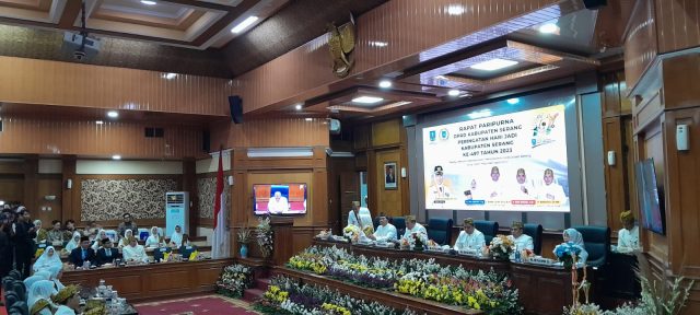 Peringatan HUT ke-497 Kabupaten Serang di gedung DPRD Kabupaten Serang pada Minggu (8/10/2023).