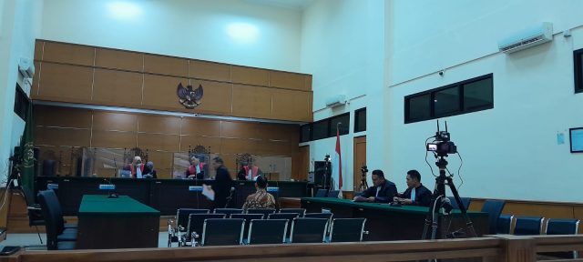 Suasana sidang di Pengadilan Negeri Serang.